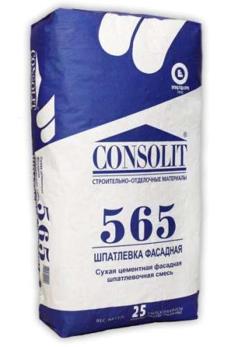 CONSOLIT 565 Шпатлевка фасадная цементная, 25 кг КОНСОЛИТ, мешок