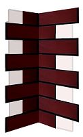 Внутренний угловой элемент фасадной термопанели Аляска Burgund glatt, 60 мм
