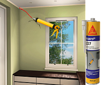 1К акриловый герметик для статических соединениях пористых поверхностей Sikacryl®-107, 310 мл, RAL 7040