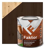 Антисептик FAKTOR декоративный для защиты и тонирования древесины 3 в 1 палисандр, банка 2,1 кг 