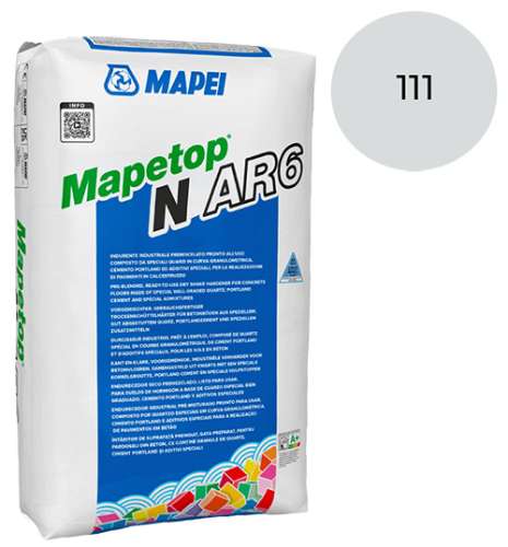 Сухая строительная смесь с кварцевым заполнителем для упрочнения бетонных полов MAPETOP N AR6, светло-серый, Mapei, 25 кг