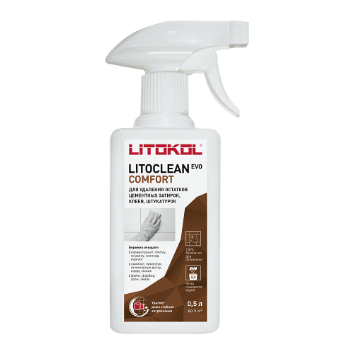 LITOCLEAN COMFORT EVO 0.5 л, Средство для удаления остатков цементных растворов, Litokol