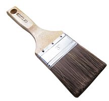 Кисть плоская со смешанной щетиной и деревянной ручкой 3"