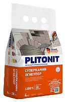 Универсальный термостойкий раствор для кладки огнеупорных кирпичей PLITONIT СуперКамин Огнеупор, 4 кг