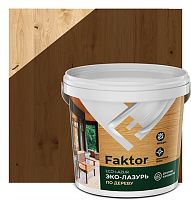 Эко-лазурь FAKTOR для древесины орех, ведро 0,9 кг