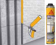 Пена монтажная профессиональная универсальная, время резки Sika Boom®-580 Fix & Fill, баллон 750 мл, светло-желтый