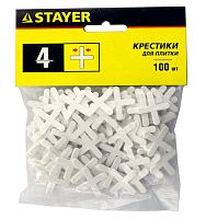 Крестики STAYER для кафеля, 4 мм, 100 штук