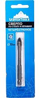 Сверло по керамике и стеклу 10,0 мм 4 грани, Vertextools