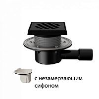 T 510.1 PNsG Трап горизонтальный регулируемый серии 510 с чугунной решеткой с чугунным подрамником, с незамерзающим сифоном, с фланцем