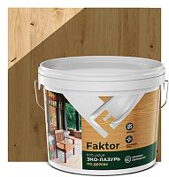 Эко-лазурь FAKTOR для древесины дуб, ведро 9 кг