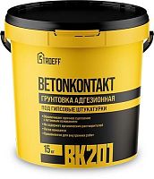 Грунтовка адгезионная Betonkontakt Строефф ВК 201, 15 кг, ведро