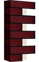 Правый откос фасадной термопанели Аляска Burgund glatt, 40 мм