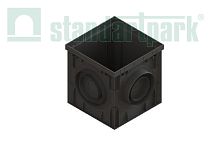 Дождеприемник PolyMax Basic ДП–30.30.30-ПП пластиковый черный 8370-М, Стандартпарк