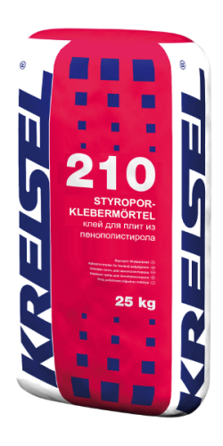 STYROPOR-KLEBEMÖRTEL 210 Winter, STYROPOR PPS-16F, PPS-20F, Клей для плит из пенополистирола, мешок, 25 кг, Зимняя версия, KREISEL