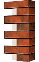 Левый откос фасадной термопанели Аляска Retro brick chili, 60 мм