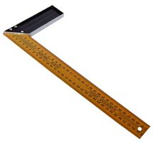 Угольник столярный металлический желтый, 350 мм, SANTOOL