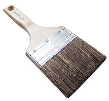 Кисть плоская со смешанной щетиной и деревянной ручкой 4"