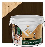 Эко-лазурь FAKTOR для древесины тик, ведро 9 кг