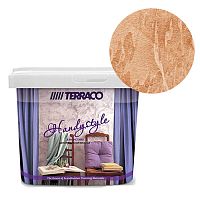 Полупрозрачная перламутровая краска Terraco HandyStyle HS-1009, тонирующее лессирующее покрытие для декоративной штукатурки, ведро 5 кг