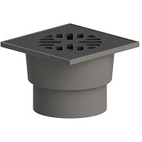 ТП-104.110-150VP(Hs+Ms) Трап ПП 110 верт. выпуск решетка чугун 150х150 /гидро+сухой мех. затвор/