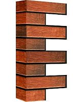 Правый откос фасадной термопанели Аляска Loft brick chili, 60 мм