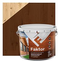 Антисептик FAKTOR декоративный для защиты и тонирования древесины 3 в 1 тик, барабан 7,6 кг 