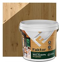 Эко-лазурь FAKTOR для древесины дуб, ведро 0,9 кг