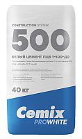 Портландцемент белый Cemix ПЦБ 1-500-Д0, Русеан, 40 кг