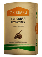 Штукатурка гипсовая белая РН, СК Кварц, мешок, 30 кг