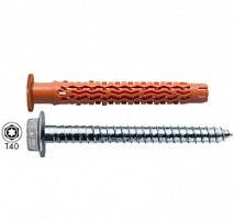 Дюбель фасадный универсальный Mungo MQLK-STB 10 x 100 со стопорным шурупом с пресс-шайбой HEX+Т40 оцинк сталь 1060310, 50 шт