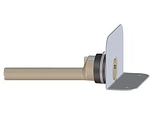 Парапетная воронка HL68P.0/50 с фланцем из ПВХ и отводящей трубой