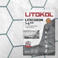 Затирка LITOCHROM 1-6 EVO, Оттенок LE.385 нефрит, мешок, 25 кг, LITOKOL