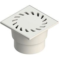 ТП-104.110-150VPp(Hs+Ms) Трап ПП 110 верт. выпуск решетка пластик 150х150 /гидро+сухой мех. затвор/