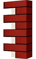 Левый откос фасадной термопанели Аляска Rot glatt, 60 мм