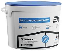 Грунтовка для внутренних и наружных работ ЕК Бетоноконтакт 6 кг ведро ЕК Кемикал