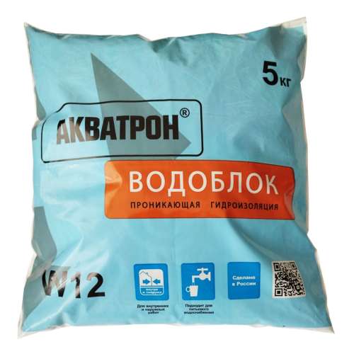 Проникающая гидроизоляция ВОДОБЛОК, мешок 5 кг
