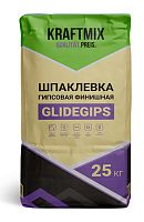 Гипсовая шпатлевка финишная Glidegips, 25 кг, Крафтмикс