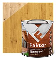 Антисептик FAKTOR декоративный для защиты и тонирования древесины 3 в 1 сосна, банка 2,1 кг 