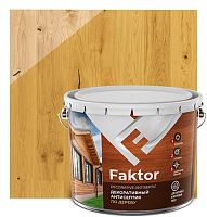 Антисептик FAKTOR декоративный для защиты и тонирования древесины 3 в 1 сосна, барабан 7,6 кг 