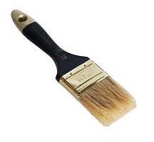 Кисть плоская с натуральной щетиной и деревянной ручкой 2", серия ПРОФИ