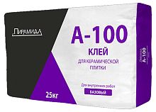 Клей для керамической плитки А100 мешок 25 кг Пирамида
