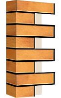 Правый откос фасадной термопанели Аляска Retro brick curry, 40 мм
