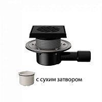 T 510.1 PDsG Трап горизонтальный регулируемый серии 510 с чугунной решеткой с чугунным подрамником, с сухим затвором, с фланцем