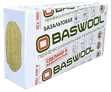 Минеральная вата Baswool (Басвул) Вент Фасад 70 (1200х600х50 мм) 6 шт (4,32 м2, 0,216 м3) в упаковке