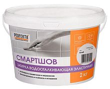 PERFEKTA СмартШов водооткалкивающая эластичная затирка (белый), ведро, 2 кг