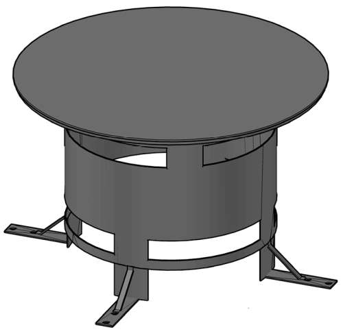 ISOTOR Зонт под плиту по месту Ø16/20, Schiedel