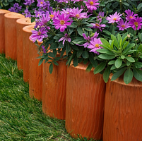 Ограждение Садовый конструктор терракот, высота 15 см, Стандартпарк