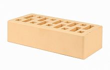 Облицовочный кирпич одинарный, М-175,120x250x65, желтый, оттенок соломенный, поверхность гладкая