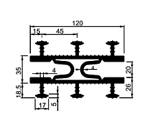 Гидрошпонка АКВАСТОП тип ТАРАКАН-120 ПВХ-П