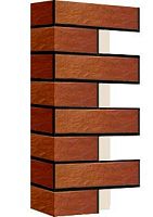 Правый откос фасадной термопанели Аляска Kalahari rustik, 60 мм